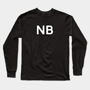 Non Binary Initials Long Sleeve T-Shirt